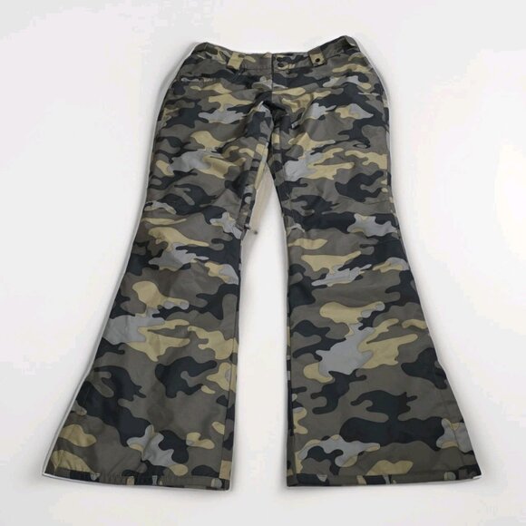 Oakley Snow Ski Pants M Camo Zip Regular Fit Lined Flared Leg Pockets Snowboard - Picture 8 of 16
